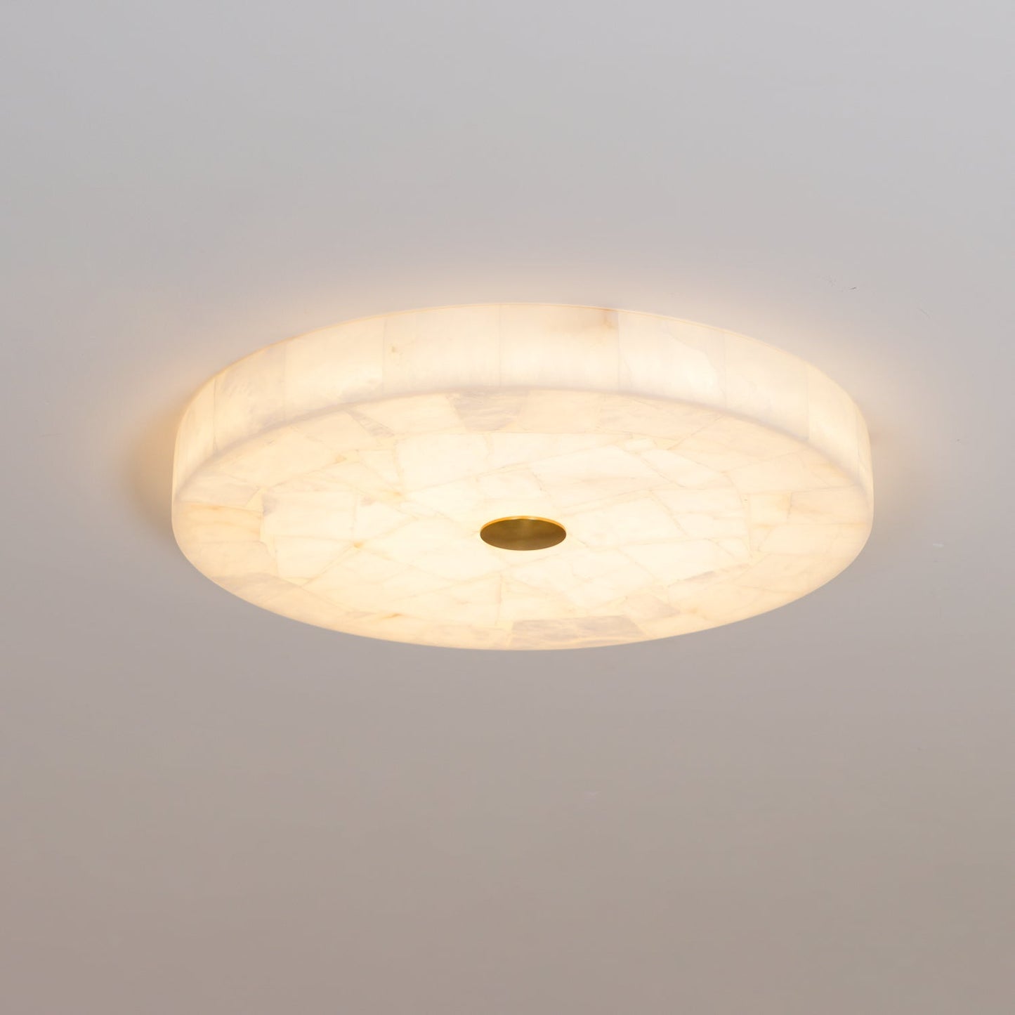Round Alabaster Flush Mount