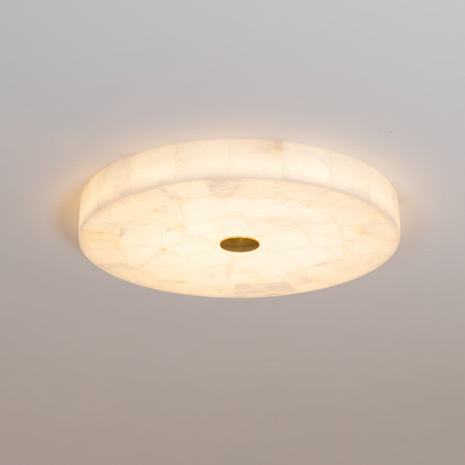 Round Alabaster Flush Mount