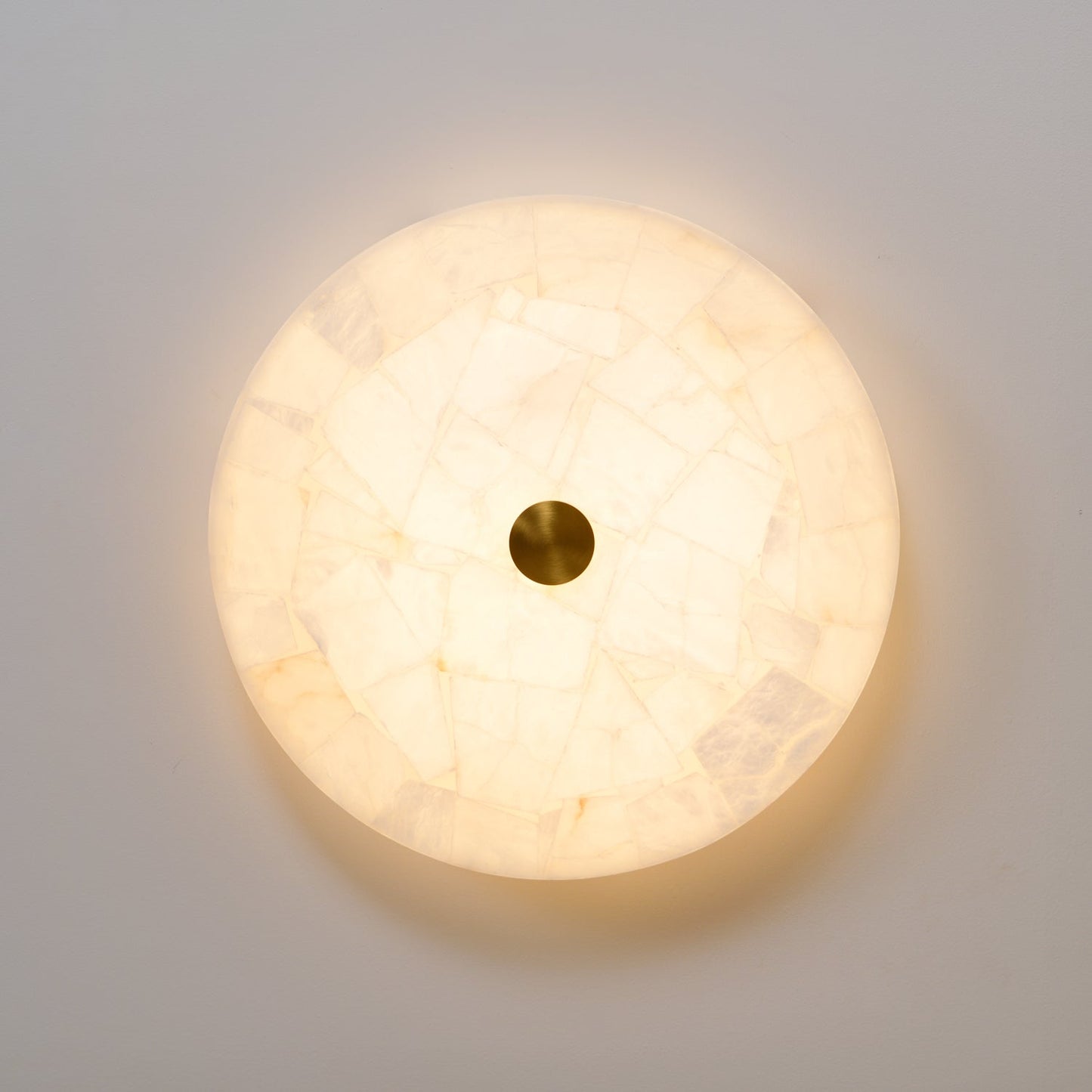 Round Alabaster Flush Mount