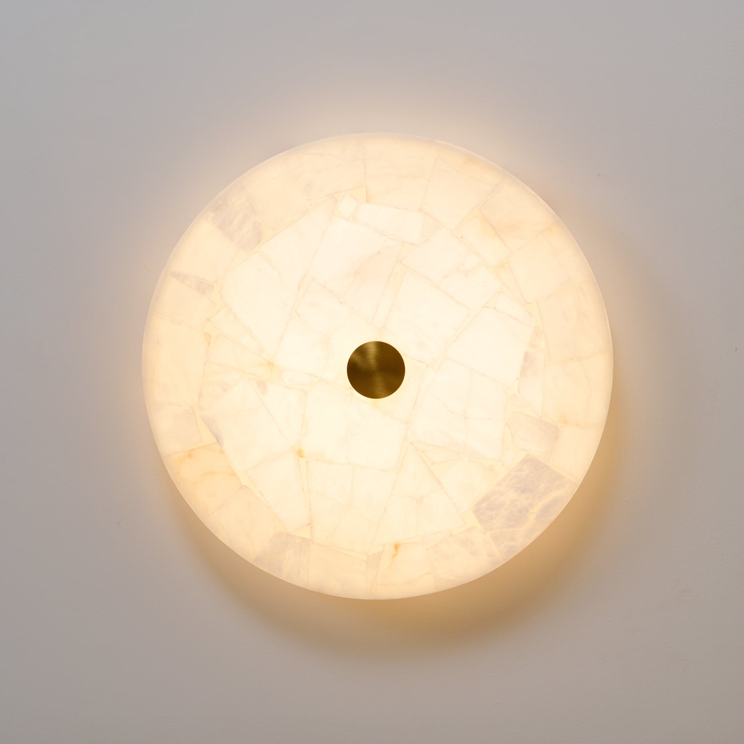 Round Alabaster Flush Mount