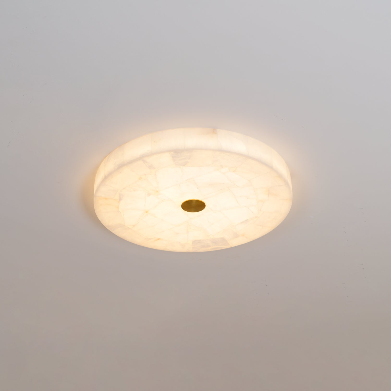 Round Alabaster Flush Mount