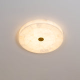 Round Alabaster Flush Mount