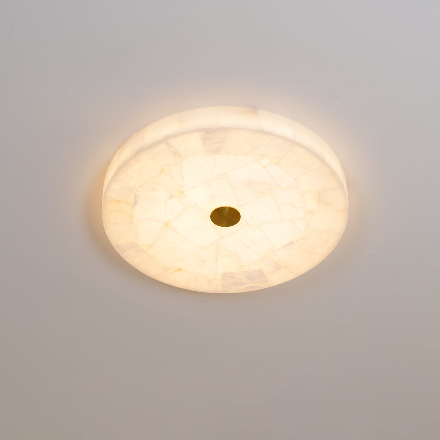 Round Alabaster Flush Mount