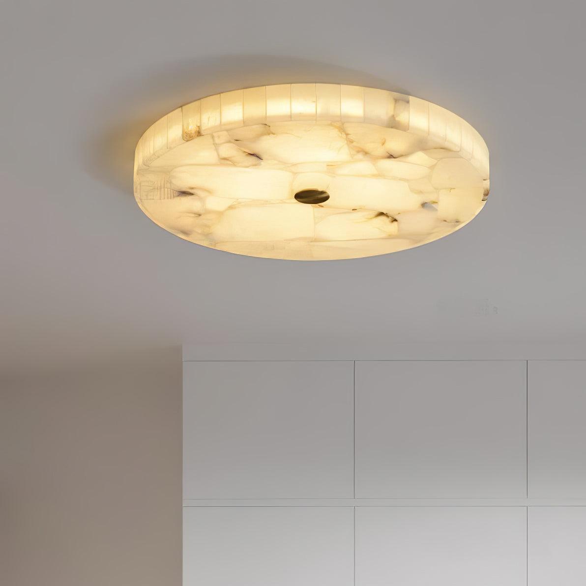 Round Alabaster Flush Mount
