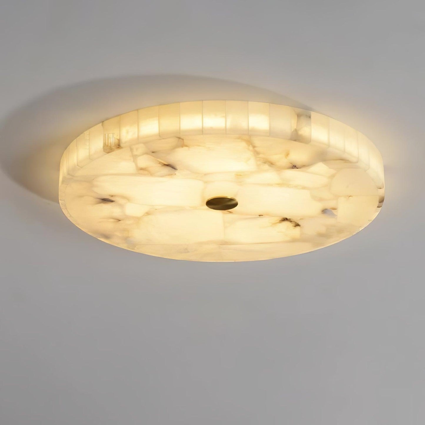 Round Alabaster Flush Mount