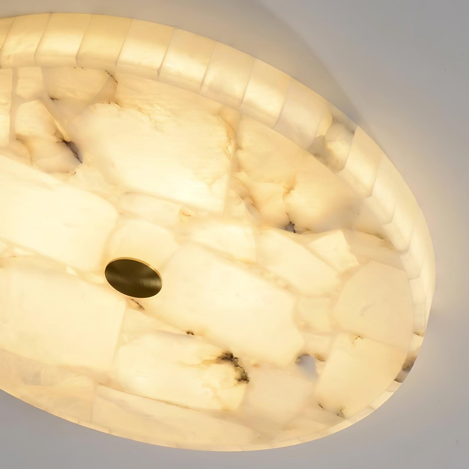 Round Alabaster Flush Mount