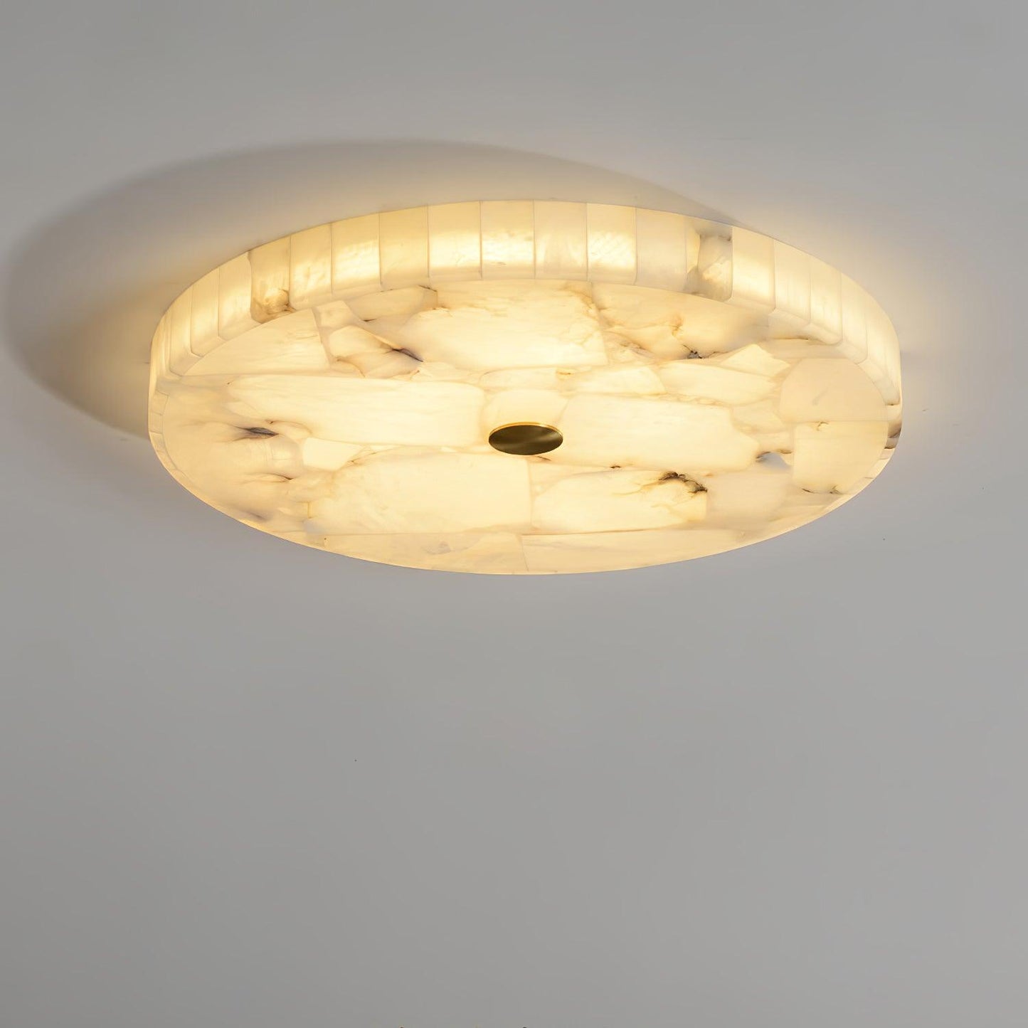 Round Alabaster Flush Mount