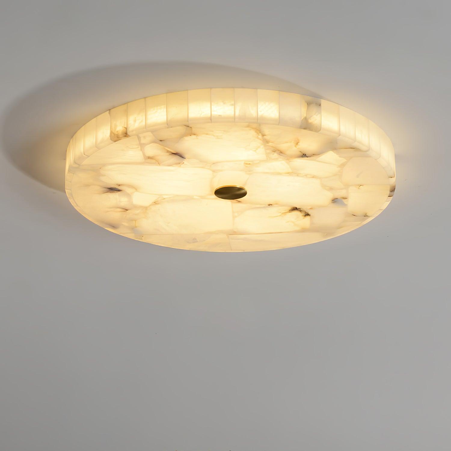 Round Alabaster Flush Mount