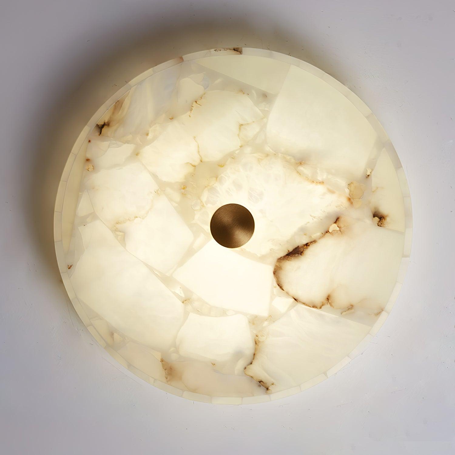Round Alabaster Flush Mount