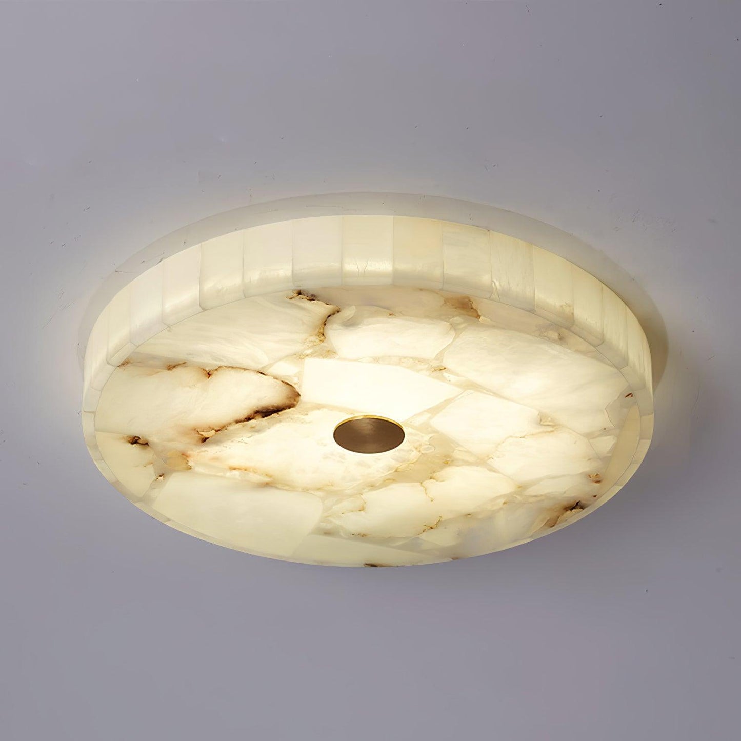 Round Alabaster Flush Mount