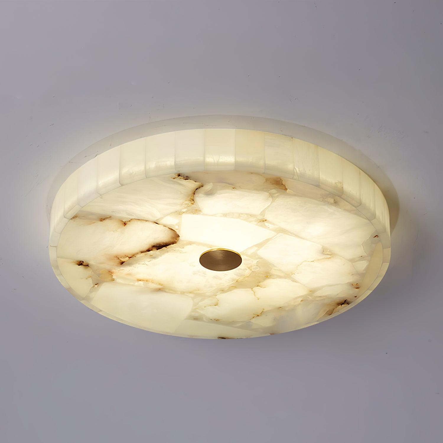 Round Alabaster Flush Mount