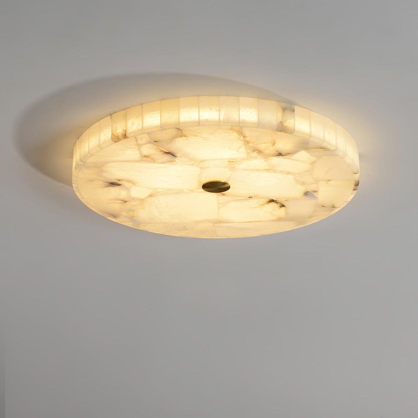 Round Alabaster Flush Mount