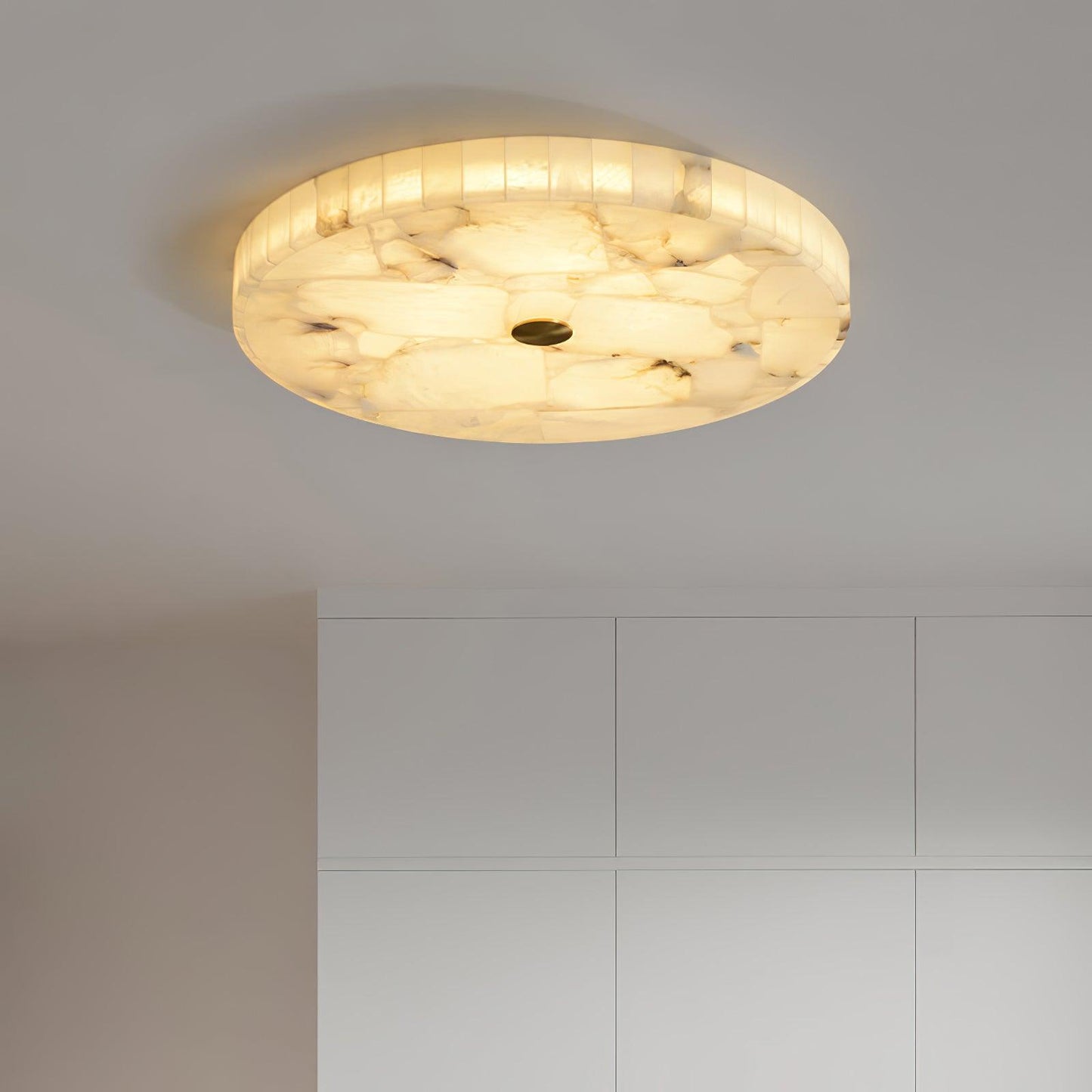 Round Alabaster Flush Mount