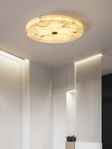 Round Alabaster Flush Mount