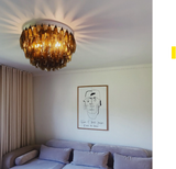 Verona Round Flushmount 24" - 84 Glass Smoked