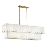 Simona Alabaster Linear 2-Tier Chandelier