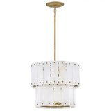 Simona Alabaster Round 2-Tier Chandelier 17.5"D 24"D