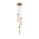 Slender Alabaster Column Chandelier