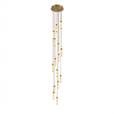 Slender Alabaster Column Chandelier