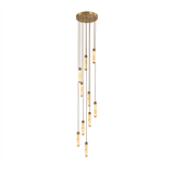 Slender Alabaster Column Chandelier