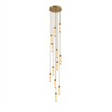 Slender Alabaster Column Chandelier