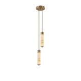 Slender Alabaster Column Chandelier