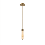 Slender Alabaster Column Chandelier