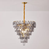 Marcello Smoke Round 6-Tier Chandelier 32"