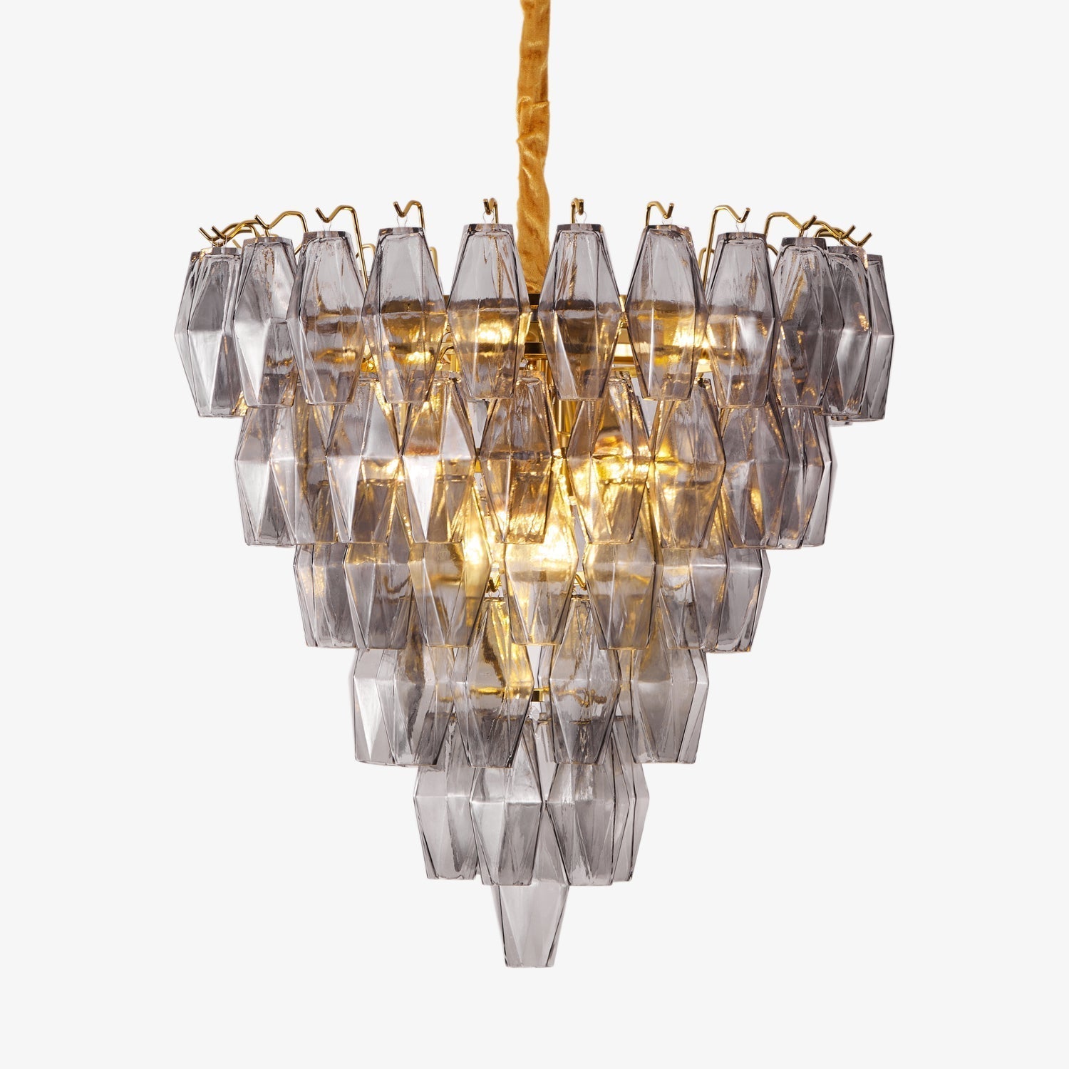 Marcello Smoke Round 6-Tier Chandelier 32"