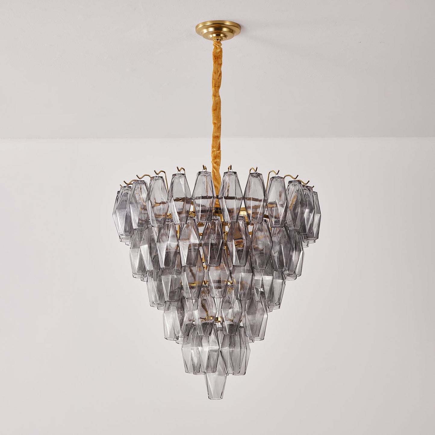 Marcello Smoke Round 6-Tier Chandelier 32"