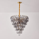 Marcello Smoke Round 6-Tier Chandelier 32"