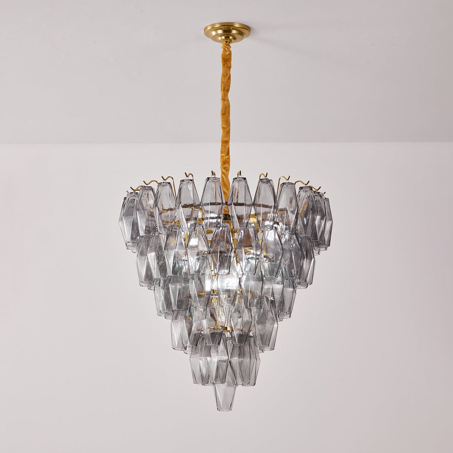 Marcello Smoke Round 6-Tier Chandelier 32"