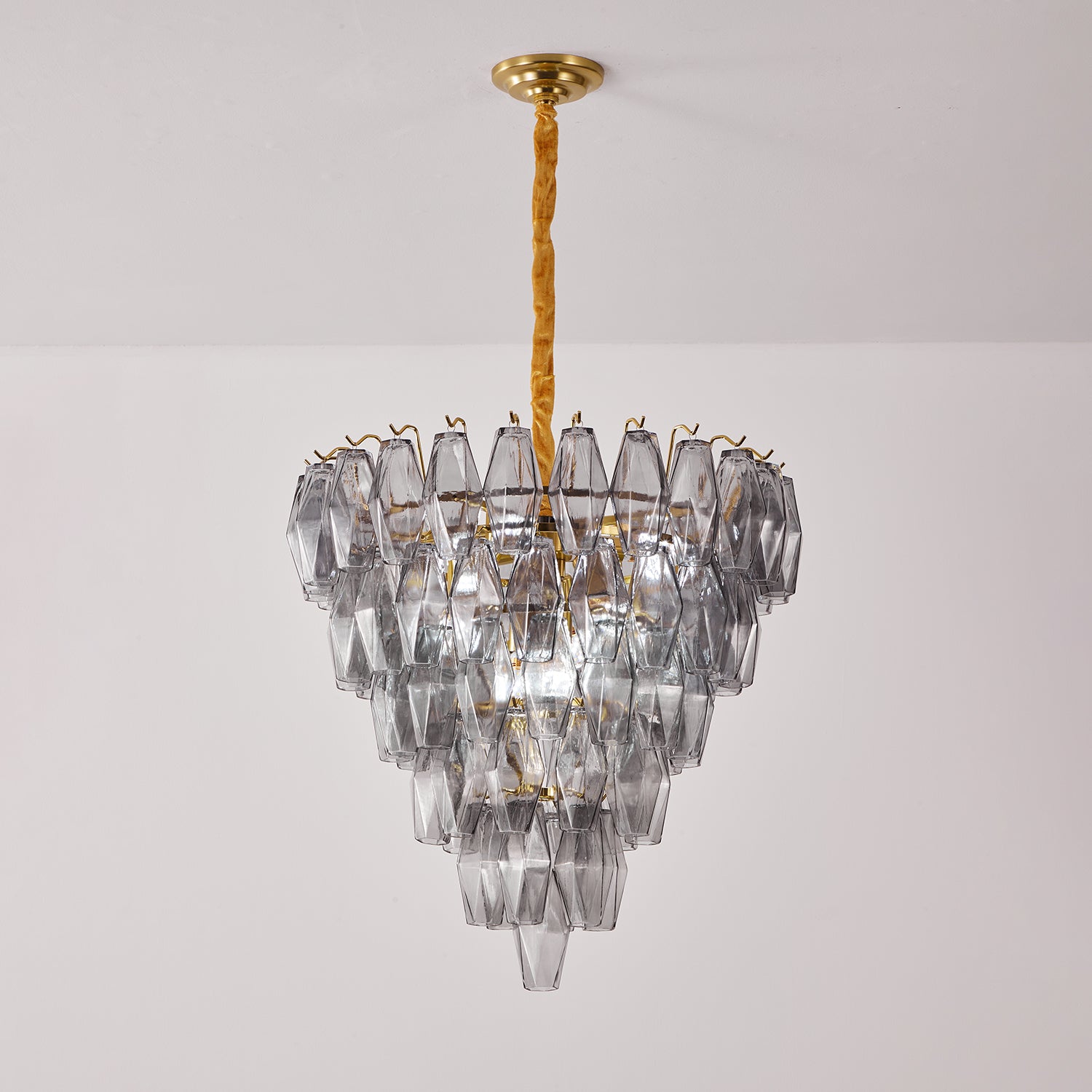 Marcello Smoke Round 6-Tier Chandelier 32"