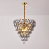 Marcello Smoke Round 6-Tier Chandelier 32"