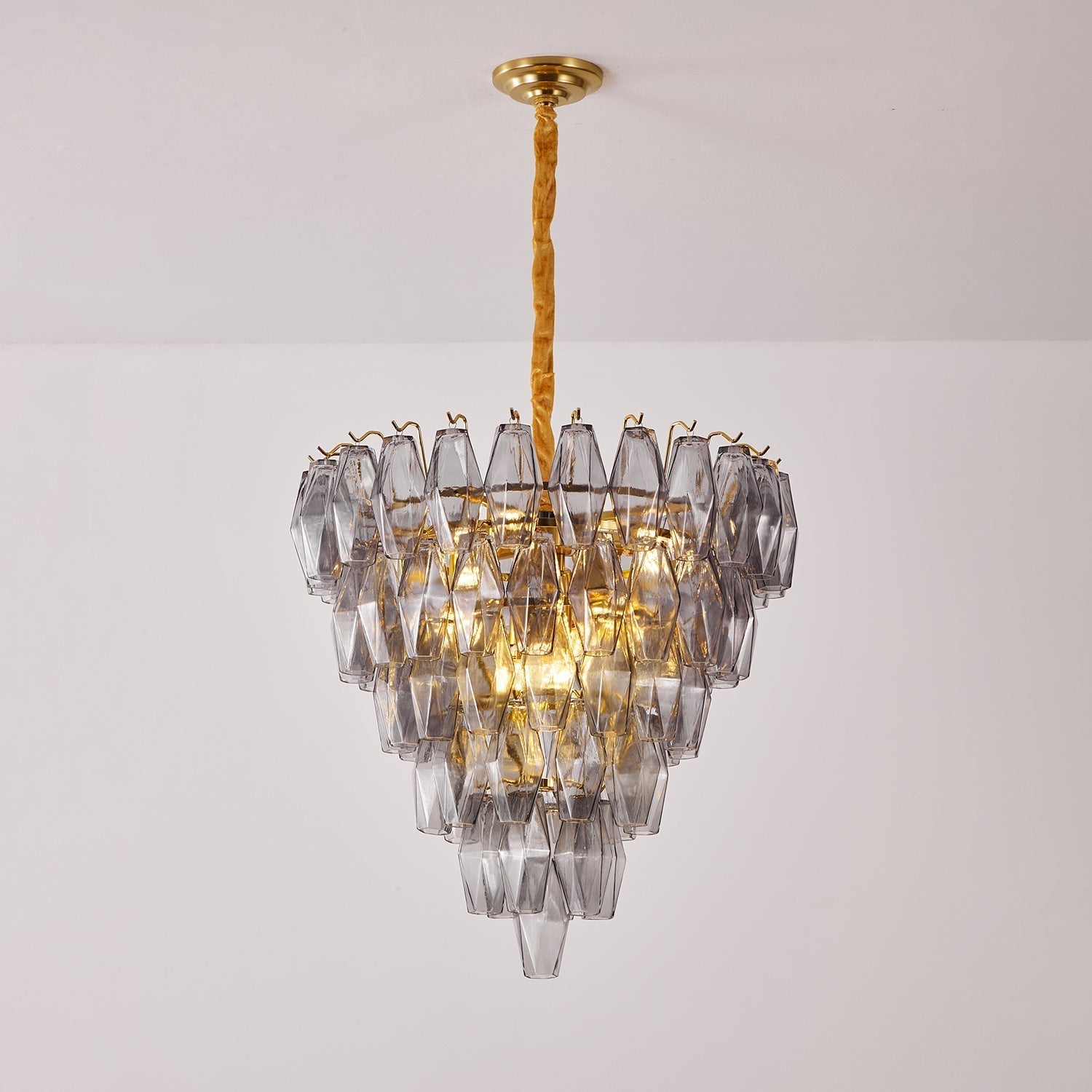 Marcello Smoke Round 6-Tier Chandelier 32"