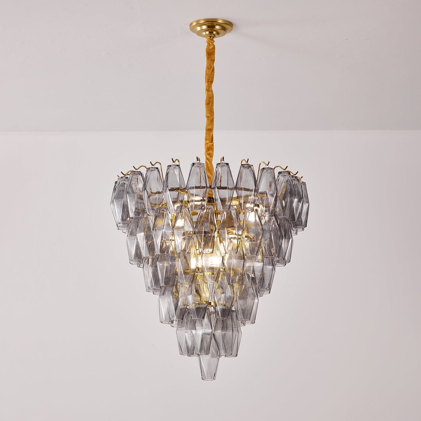 Marcello Smoke Round 6-Tier Chandelier 32"