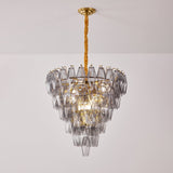 Marcello Smoke Round 6-Tier Chandelier 32"