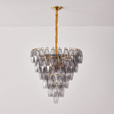 Marcello Smoke Round 6-Tier Chandelier 32"