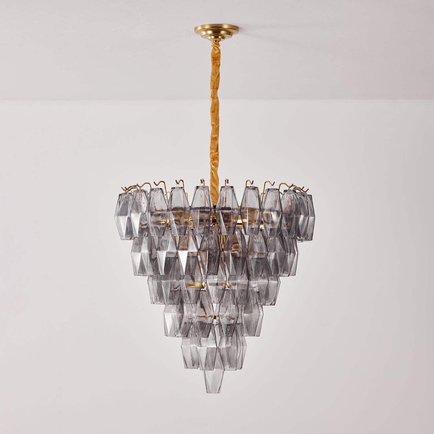 Marcello Smoke Round 6-Tier Chandelier 32"