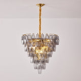Marcello Smoke Round 6-Tier Chandelier 32"