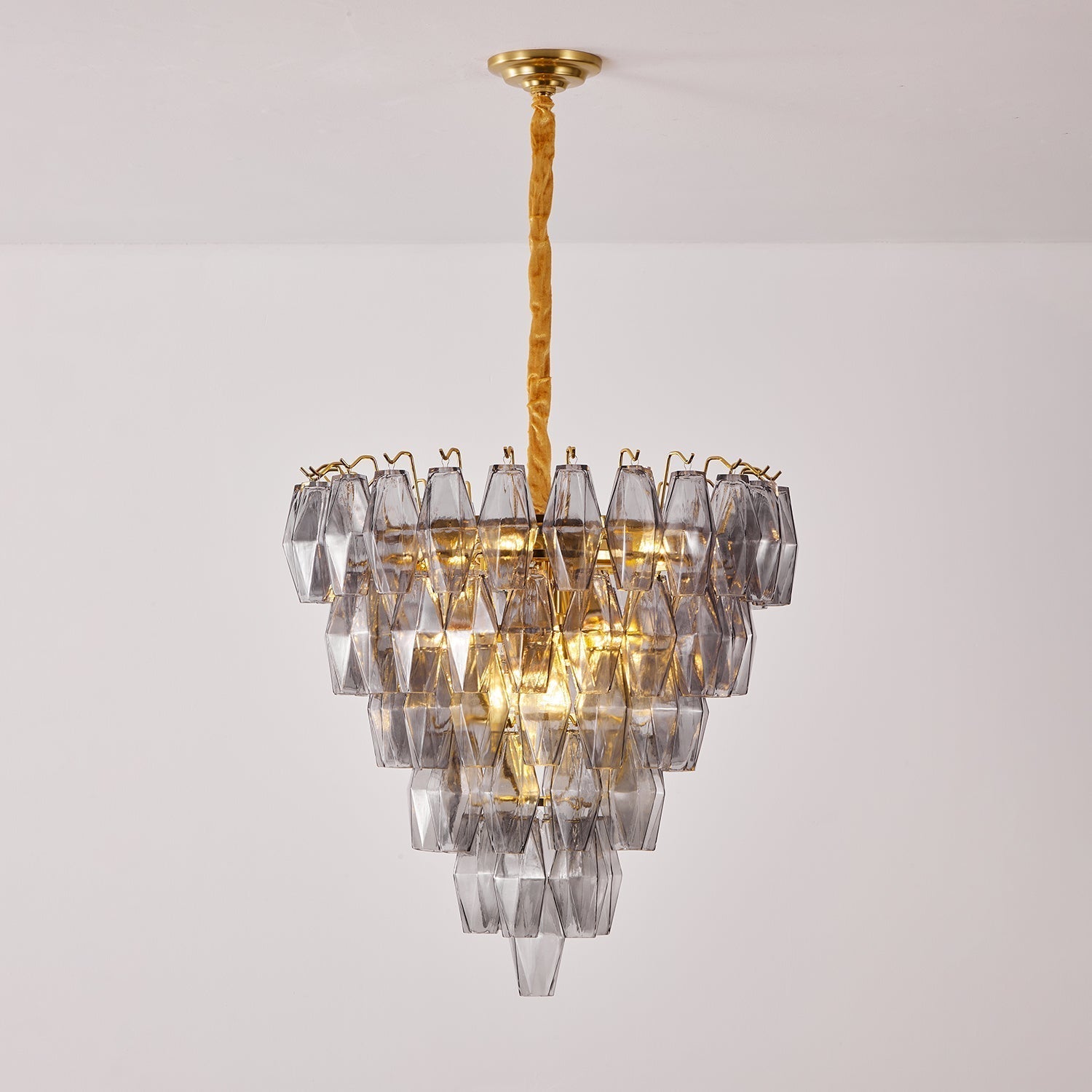 Marcello Smoke Round 6-Tier Chandelier 32"