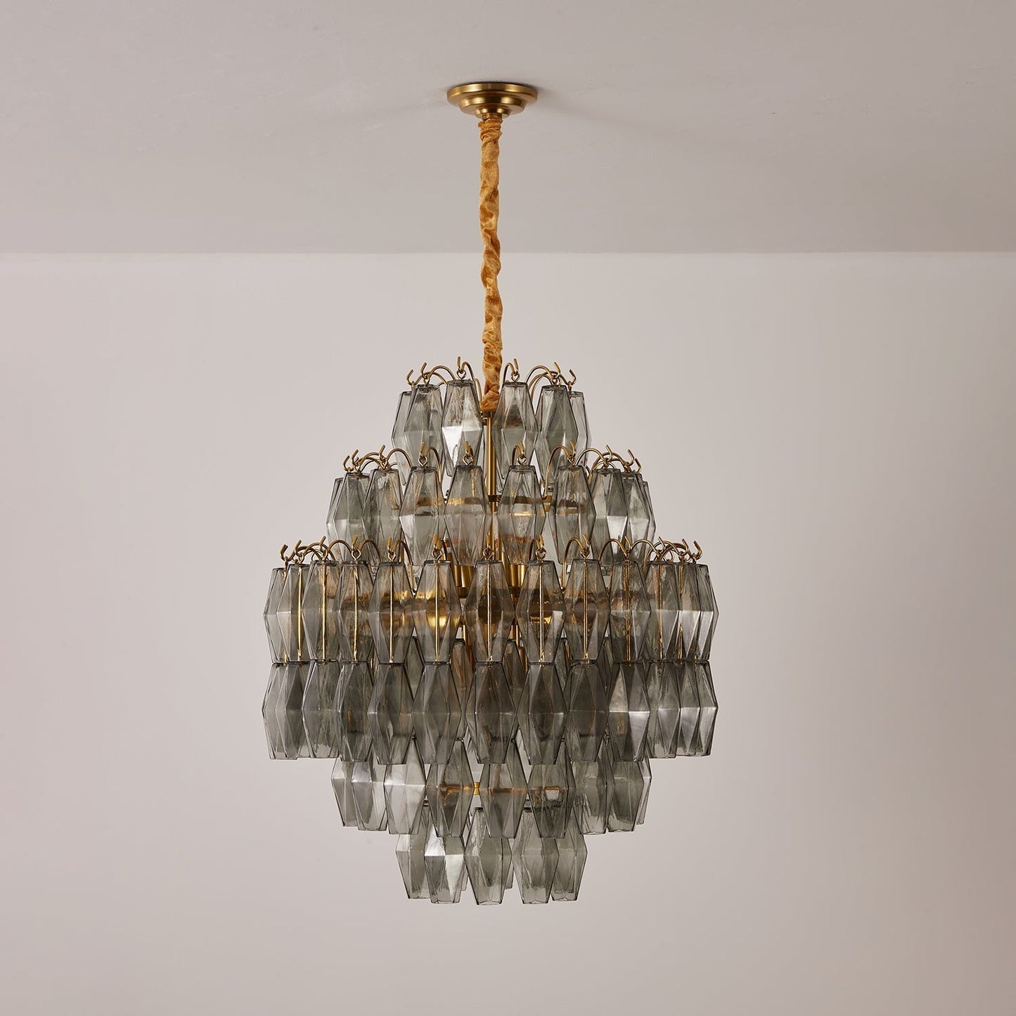Marcello Smoke Round Multi-Tier Chandelier 26"