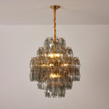 Marcello Smoke Round Multi-Tier Chandelier 26"