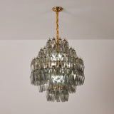 Marcello Smoke Round Multi-Tier Chandelier 26"