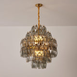 Marcello Smoke Round Multi-Tier Chandelier 26"