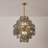 Marcello Smoke Round Multi-Tier Chandelier 26"