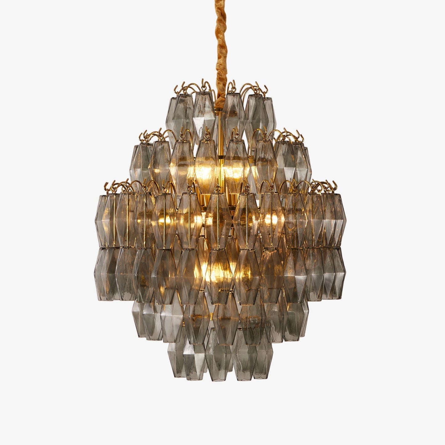 Marcello Smoke Round Multi-Tier Chandelier 26"