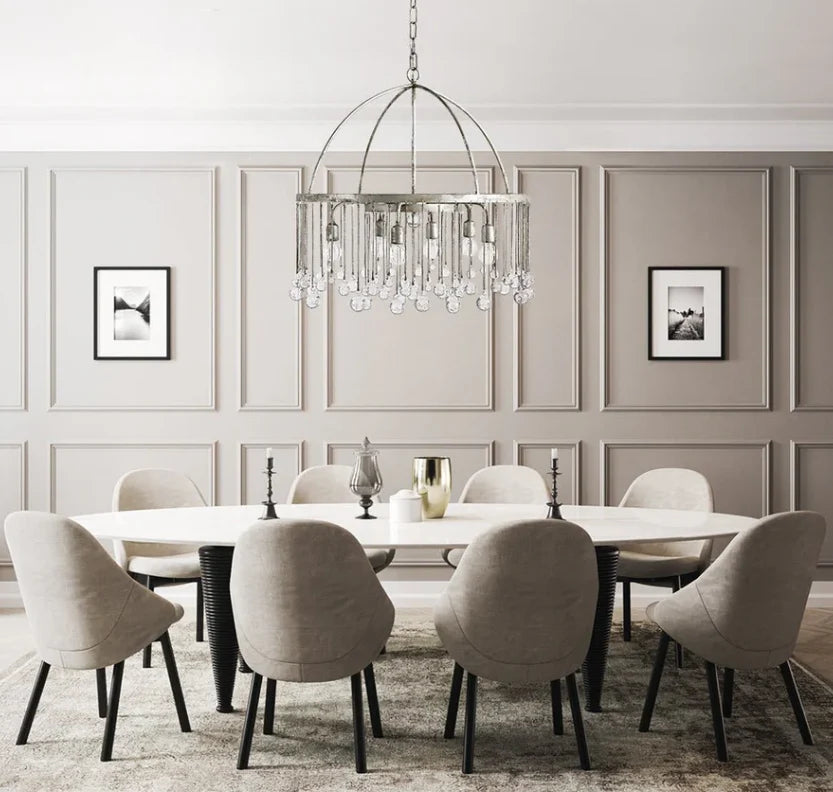 Aubrey Crystal Ball Round Chandelier