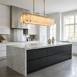 Hamptons Alabaster Rectangular Chandelier 39" 49"