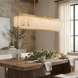 Hamptons Alabaster Rectangular Chandelier 39" 49"